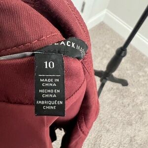 Classic Jean jacket and fitted jeans Maroon/Burgandy color